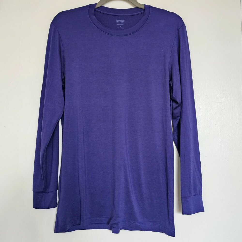 Uniqlo Heattech Lightweight Base Layer Long Sleeve Tee T-Shirt Top M Blue